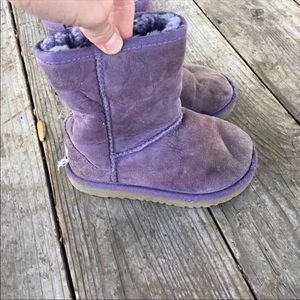 UGG purple authentic baby girl boots GUC size 10